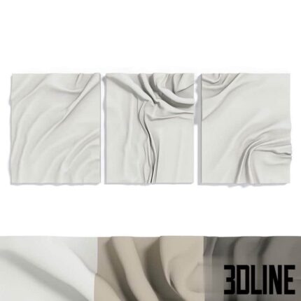 3D plaster panel 40 Set of 3 pieces (3dline.net)