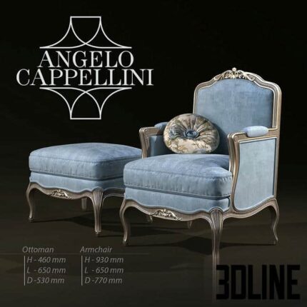 Angelo Cappellini Armchair ottoman(3dline.net)