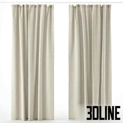 Bathroom curtain set 01(3dline.net)