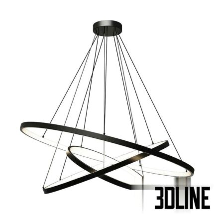 Chandelier rings BLUE TIME lamp(3dline.net)