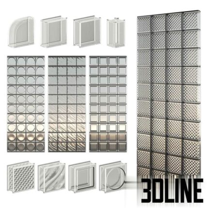 Glass Block Wall 07(3dline.net)