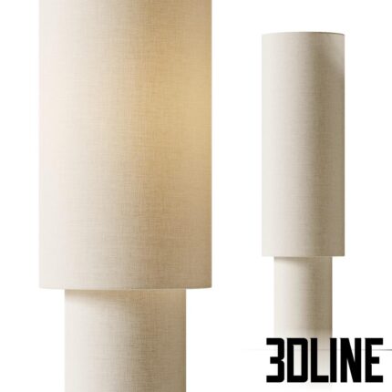 H M Fabric and Metal Floor Lamp(3dline.net)