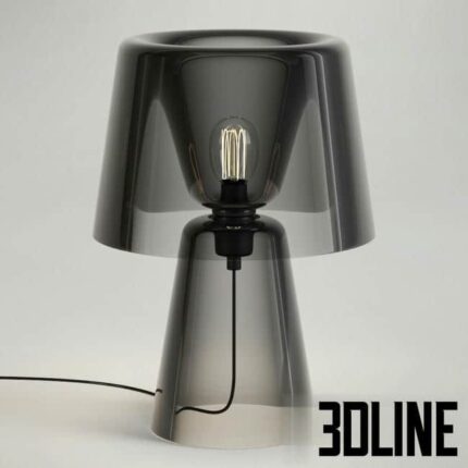 John Lewis Large Glass Table Lamp Smoke(3dline.net)