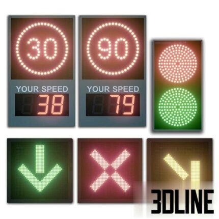 LED display modules. Set 03(3dline.net)