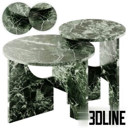MONDRIAN Round marble coffee table by NICOLINE(3dline.net)