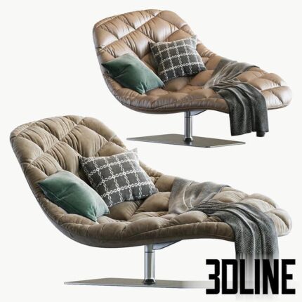 Moroso bohemian chaise longue(3dline.net)