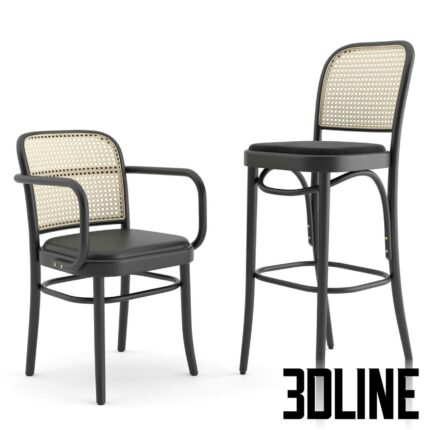 N. 811 Hocker by THONET VIENNA  chair(3dline.net)