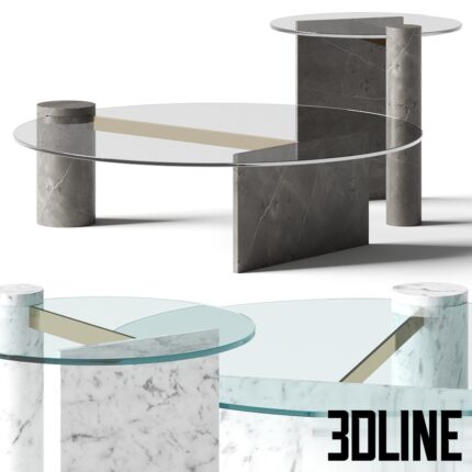 Natuzzi Frost Coffee Tables(3dline.net)