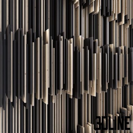 Parametric wood panel Strokes(3dline.net)