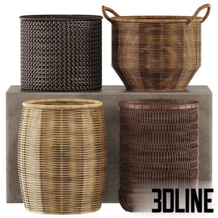 Rattan Baskets 01(3dline.net)