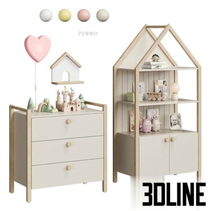 Ruffy children furniture Divan.ru set2(3dline.net)