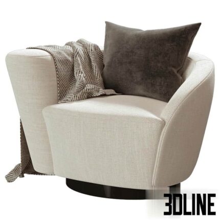 Swivel Chair Colin Left by Eichholtz(3dline.net)
