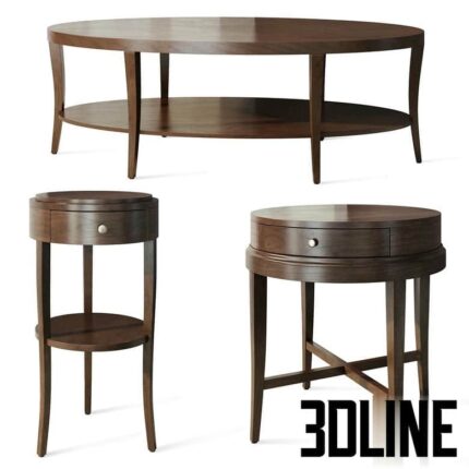 Table coffee table coffee cocktail Tribeca Century (3dline.net)