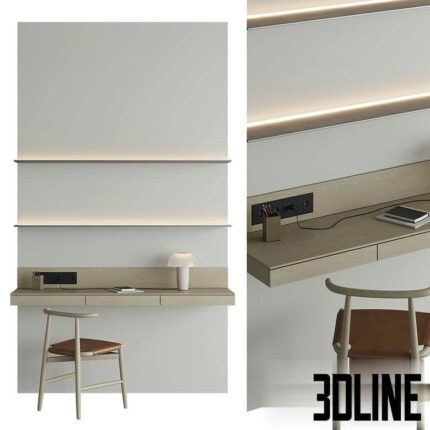 Workplace 007 modern style(3dline.net)