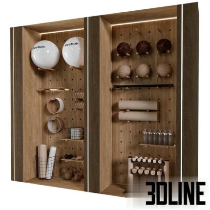 Yoga and Fitness Shelf(3dline.net)