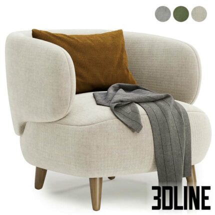 luisa fleece armchair(3dline.net)