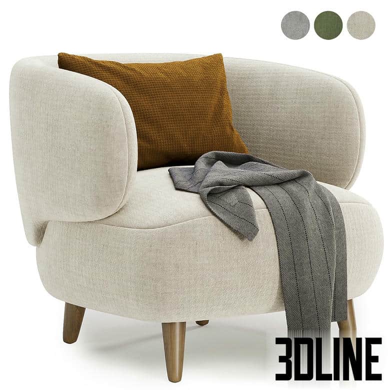 luisa fleece armchair(3dline.net) (1)
