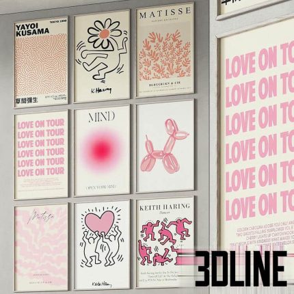 256 frame models 01 pink vibe posters 01(3dline.net)