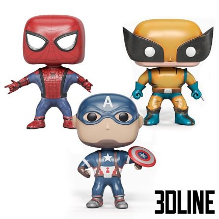 3 funko pop set of toys(3dline.net)