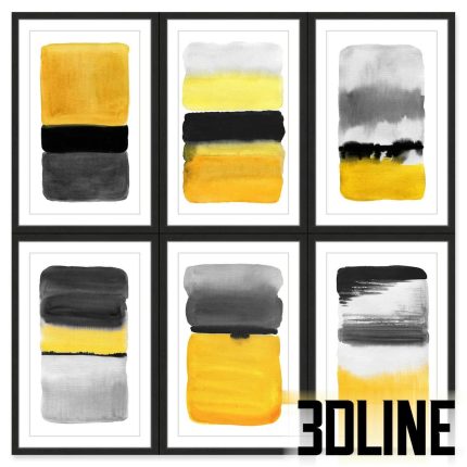 A series of posters with abstract painting 2(3dline.net)