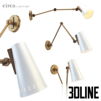 Antonio Adjustable Two Arm Wall Lamp(3dline.net)