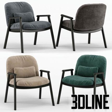 Baltimora velvet armchair   Calligaris(3dline.net) (