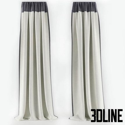 CURTAIN WITH ZIPPER(3dline.net)