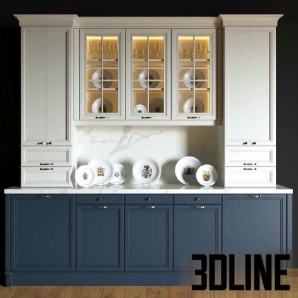 Decorated sideboard(3dline.net)