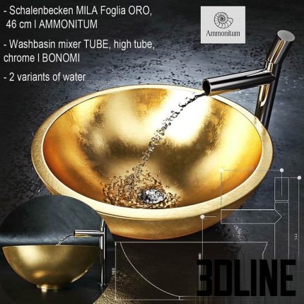 Flora Style Stonelight Basins(3dline.net)