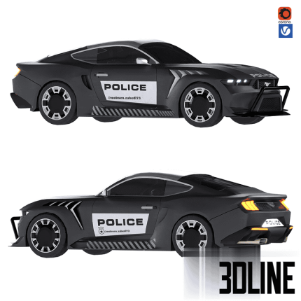 Ford Mustang GTD 2025 Police Car(3dline.net)
