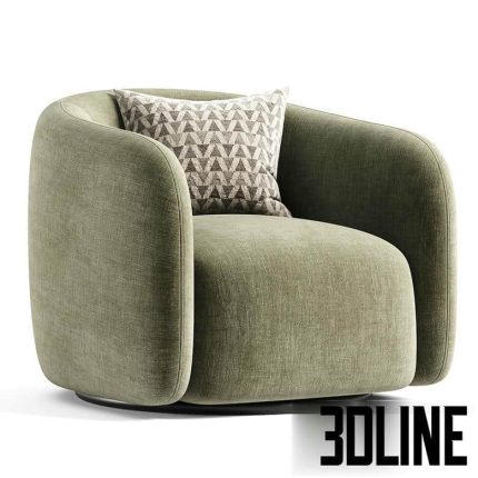 Fresno Leather Swivel Chair(3dline.net)