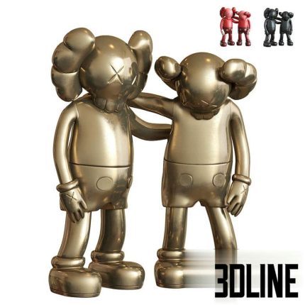 Kaws contemporary statuette(3dline.net)