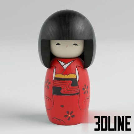 Kokeshi Doll(3dline.net)
