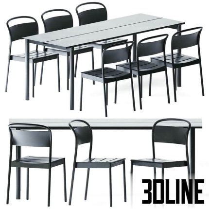 Linear Steel Table by Muuto(3dline.net)