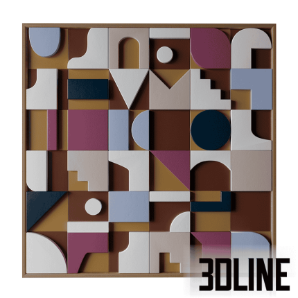 OLKA Mosaic Sculptural Wall Art(3dline.net)