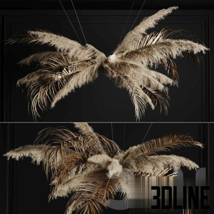 Pampas Grass Chandelier 02(3dline.net)