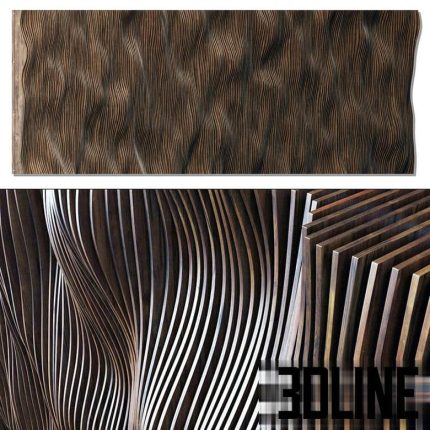 Parametric long panel hall n1 Parametric long panel for hall 1(3dline.net)