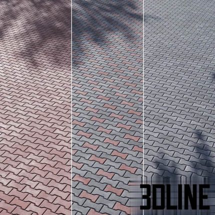 Paving Concrete Set 02(3dline.net)