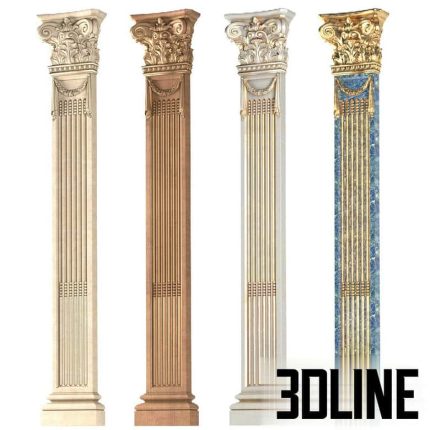 Pilaster in classic style(3dline.net)