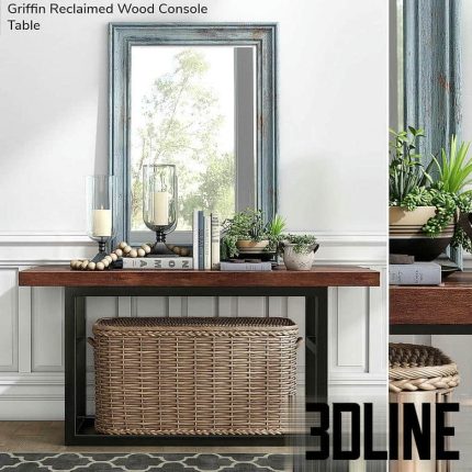 Pottery barn GRIFFIN RECLAIMED WOOD CONSOLE TABLE(3dline.net)