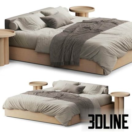 Scandinavian Style Bed 01(3dline.net)