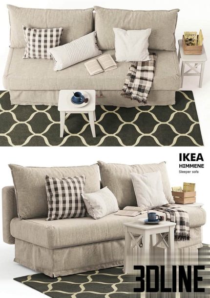 Ikea Sleeper sofa HIMMENE Ikea(3dline.net)
