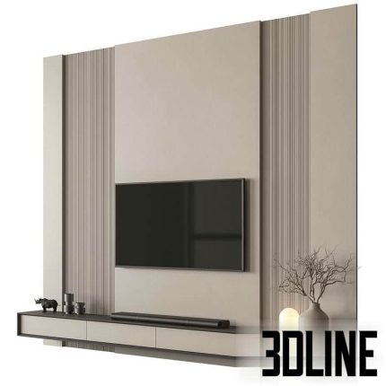 TV Wall Set 198(3dline.net)