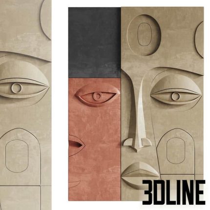 Wall Decor Faces(3dline.net)