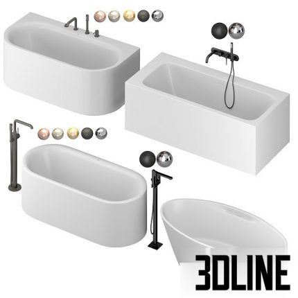 Cezares and Grohe bath set(3dline.net)