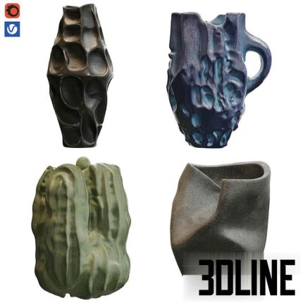 Decor 4 vases (3dline.net)