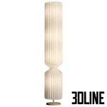 High-resolution 3D model of Lampatron TAISTO FL fluted columnar floor lamp with ribbed texture for luxury interior lighting