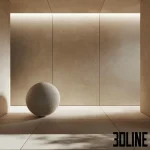 High-resolution 3D material of Metro Almond porcelain tiles with seamless texture for modern floor and wall rendering