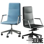 High-resolution 3D model set of LD Seating Harmony Pure high-back office chairs in fabric and leather options