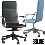 High-resolution 3D model set of LD Seating Harmony Pure high-back office chairs in fabric and leather options